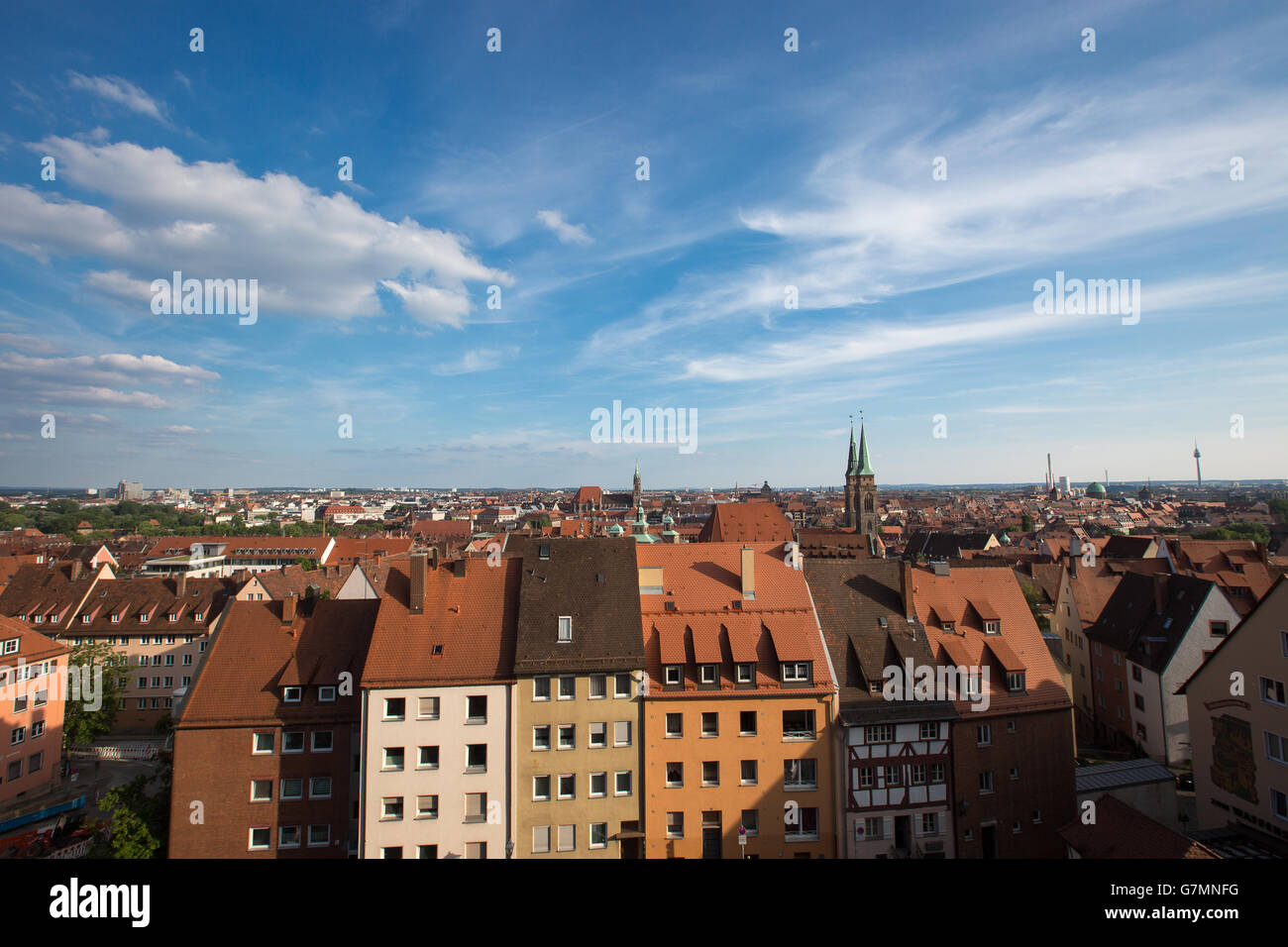 view of old Bamberg town. Stock Photo
