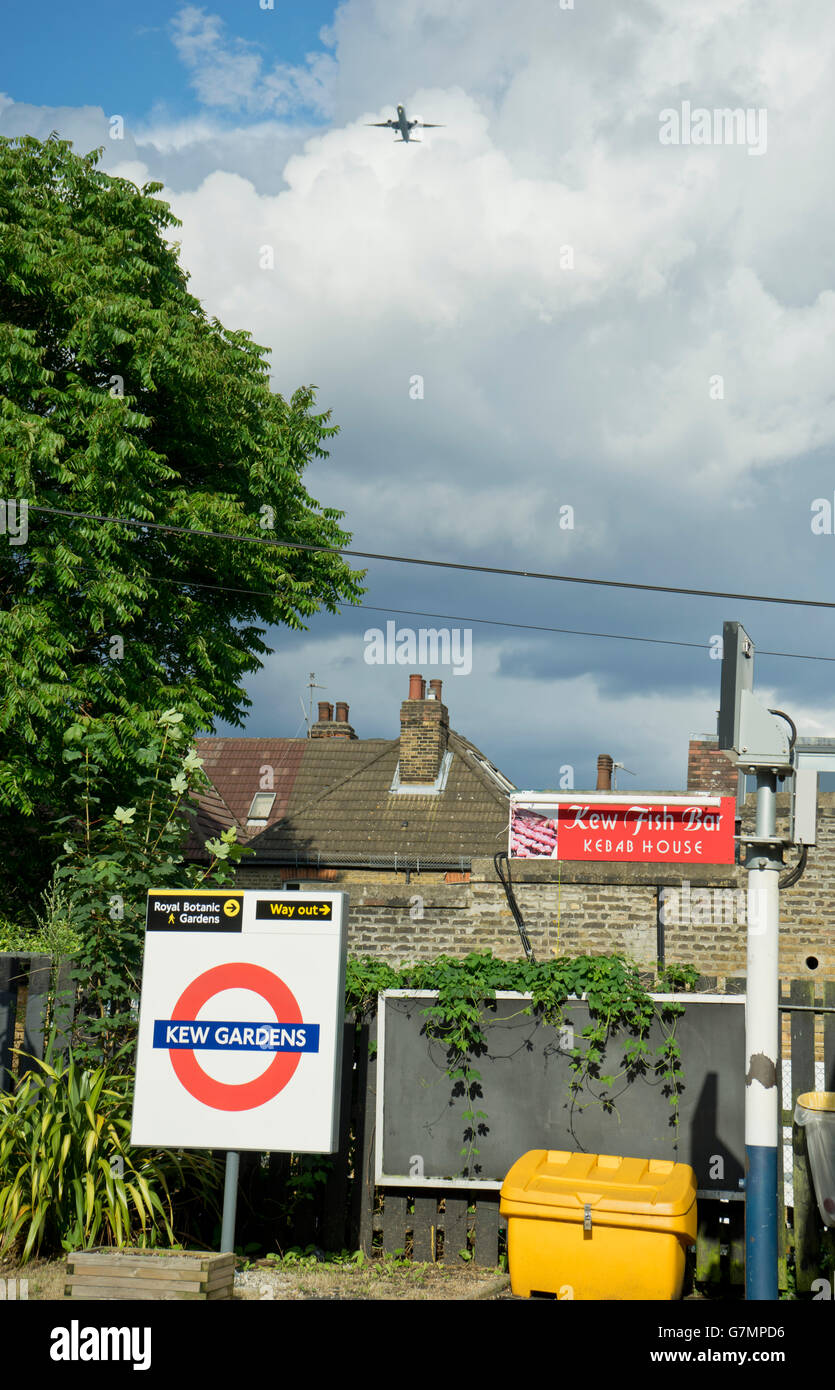 Kew Gardens train and underground station, London, UK Stock Photo Alamy