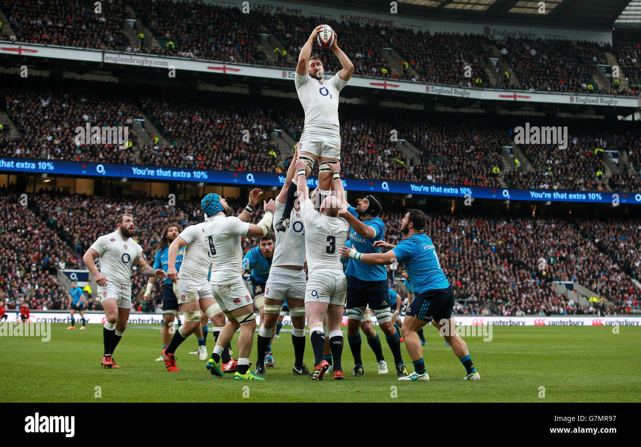 Rugby Union - 2015 RBS Six Nations - England v Italy - Twickenham Stock Photo