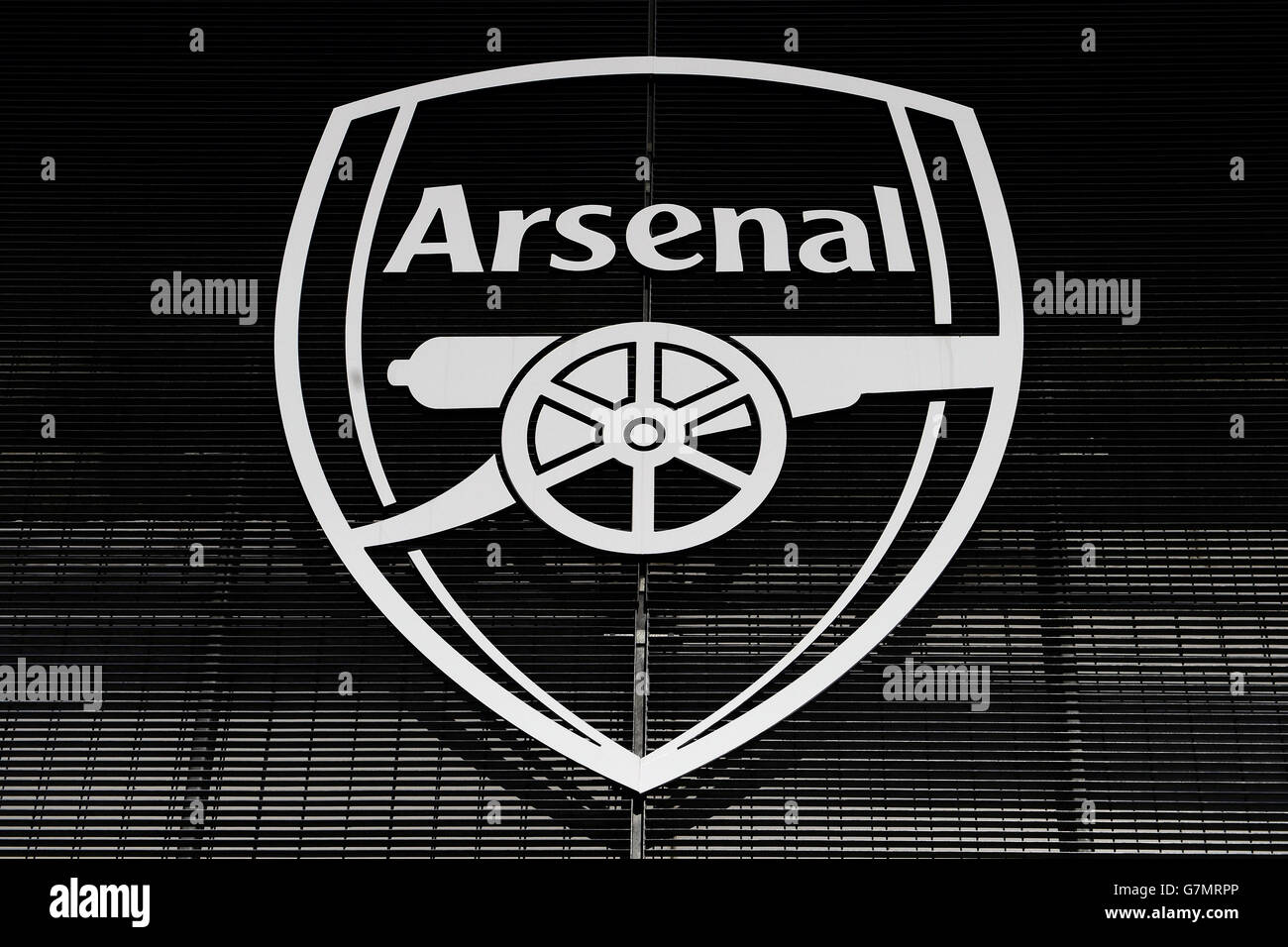 Soccer - FA Cup - Fifth Round - Arsenal v Middlesbrough - Emirates Stadium. A general view of the Arsenal logo Stock Photo