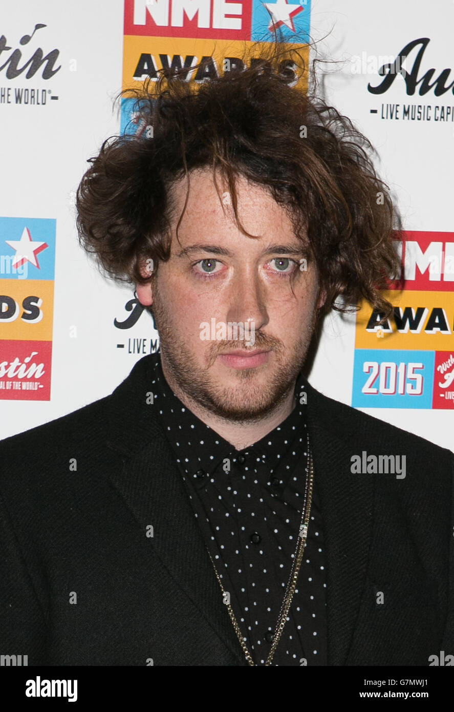 Matthew Murphy of The Wombats attending the NME Awards 2015 with Austin ...