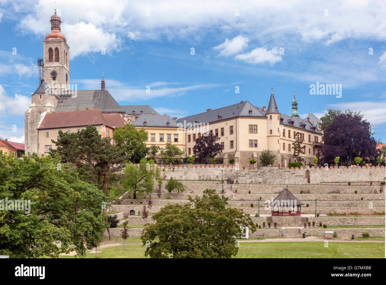 St James Church and Italian Court, Kutna Hora, UNESCO town, Czech Republic Stock Photo