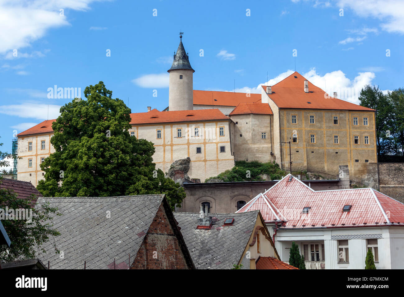 Ledec Nad Sazavou, Gothic Castle Czech Republic Stock Photo