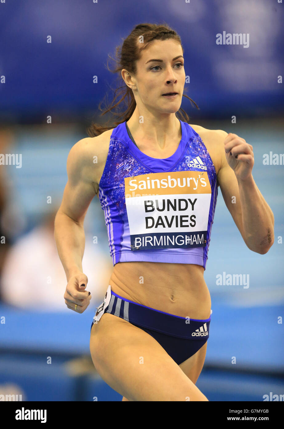 Great Britain's Seren BundyDavies in the women's 400 metres during the