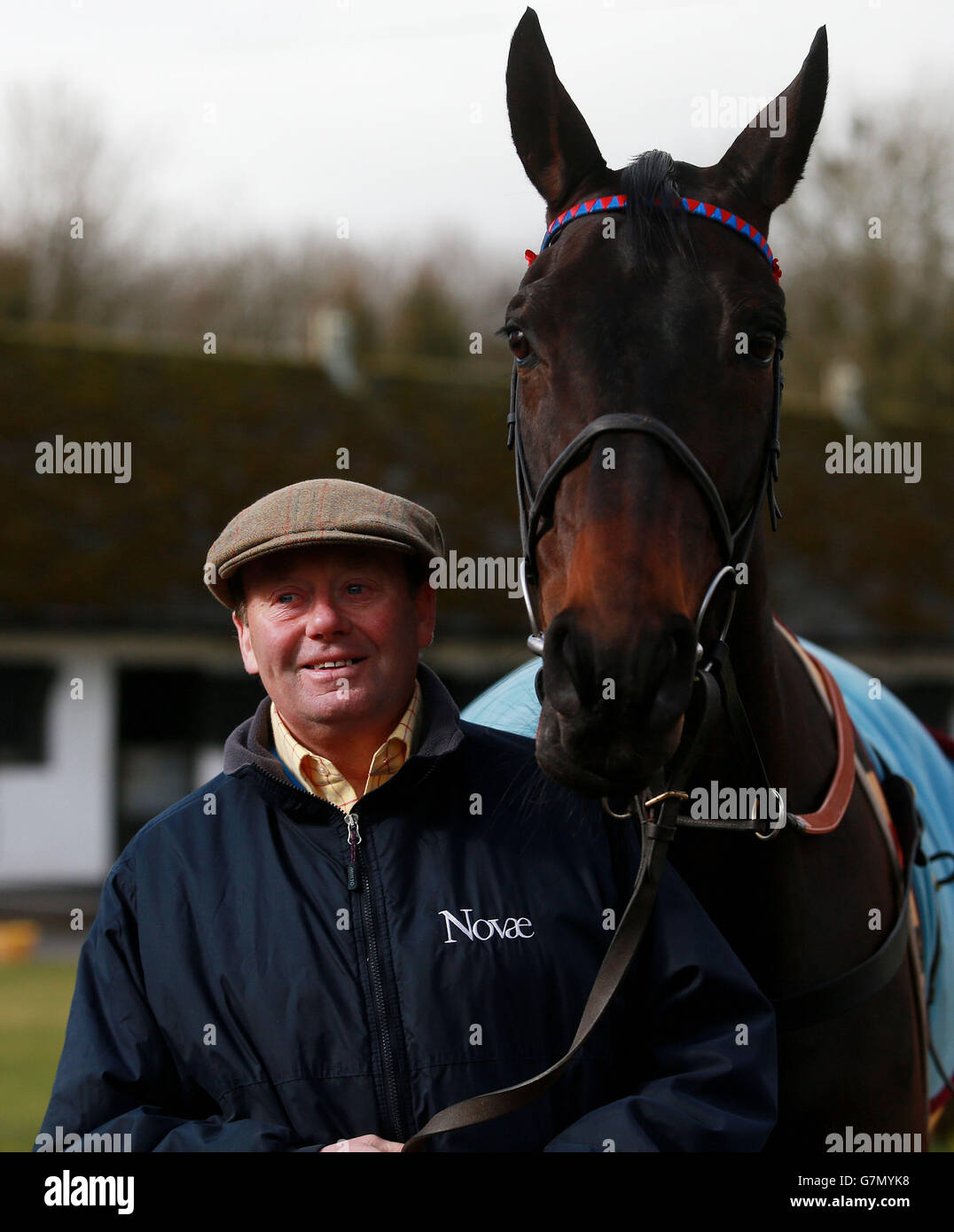 Trainer nicky henderson pictured sprinter sacre visit seven barrows