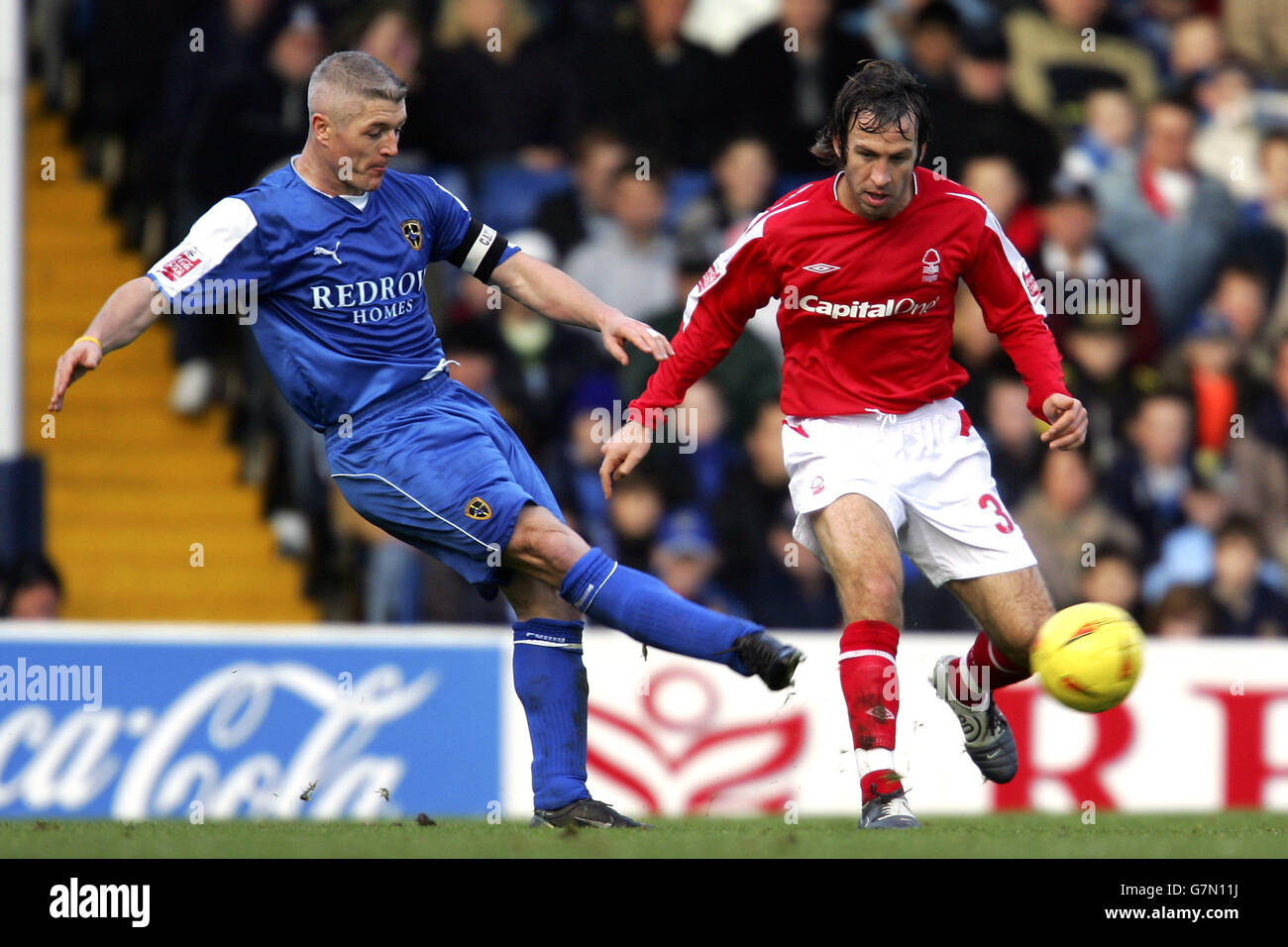 Cardiff City's Graham Kavanagh and Nottingham Forest's Shaun Derry ...