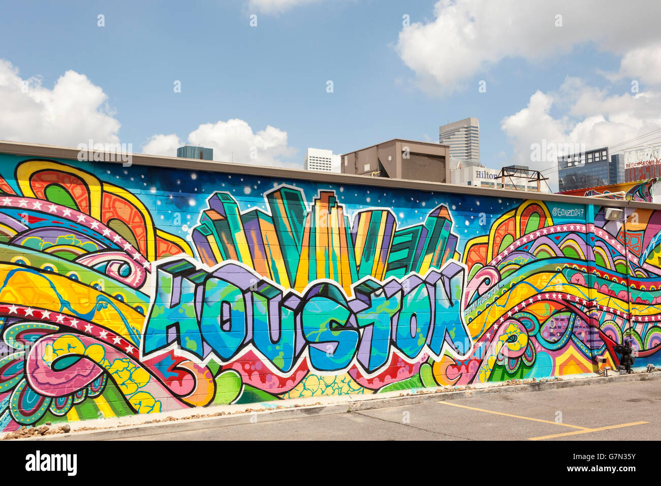 Colorful Graffiti Artwork in Houston, Texas Stock Photo Alamy