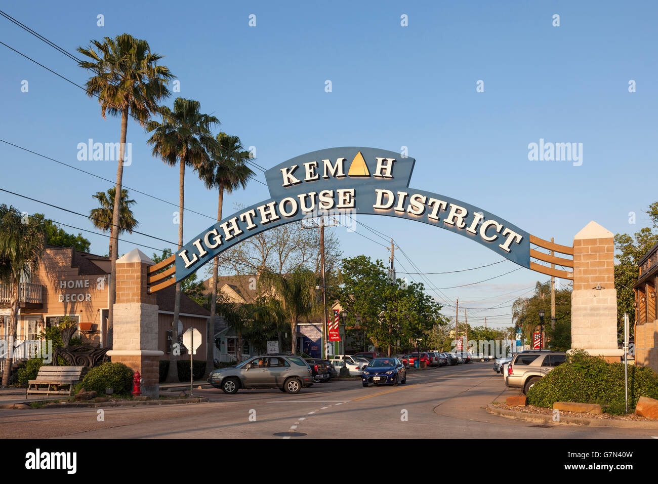 Kemah Lighthouse District, Texas Stock Photo Alamy