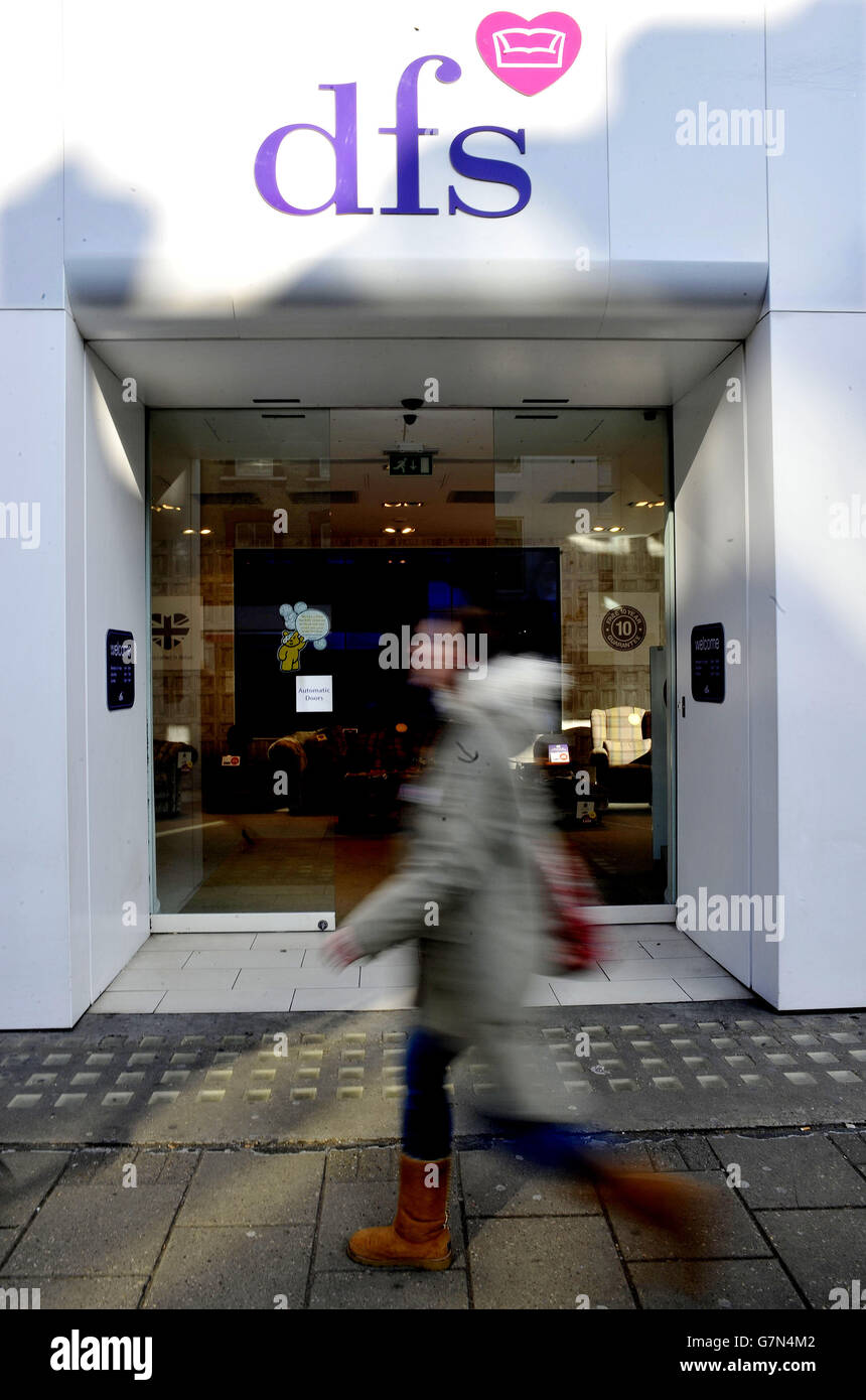 DFS stock. Stock photo of a DSF store in Tottenham Court Road, London