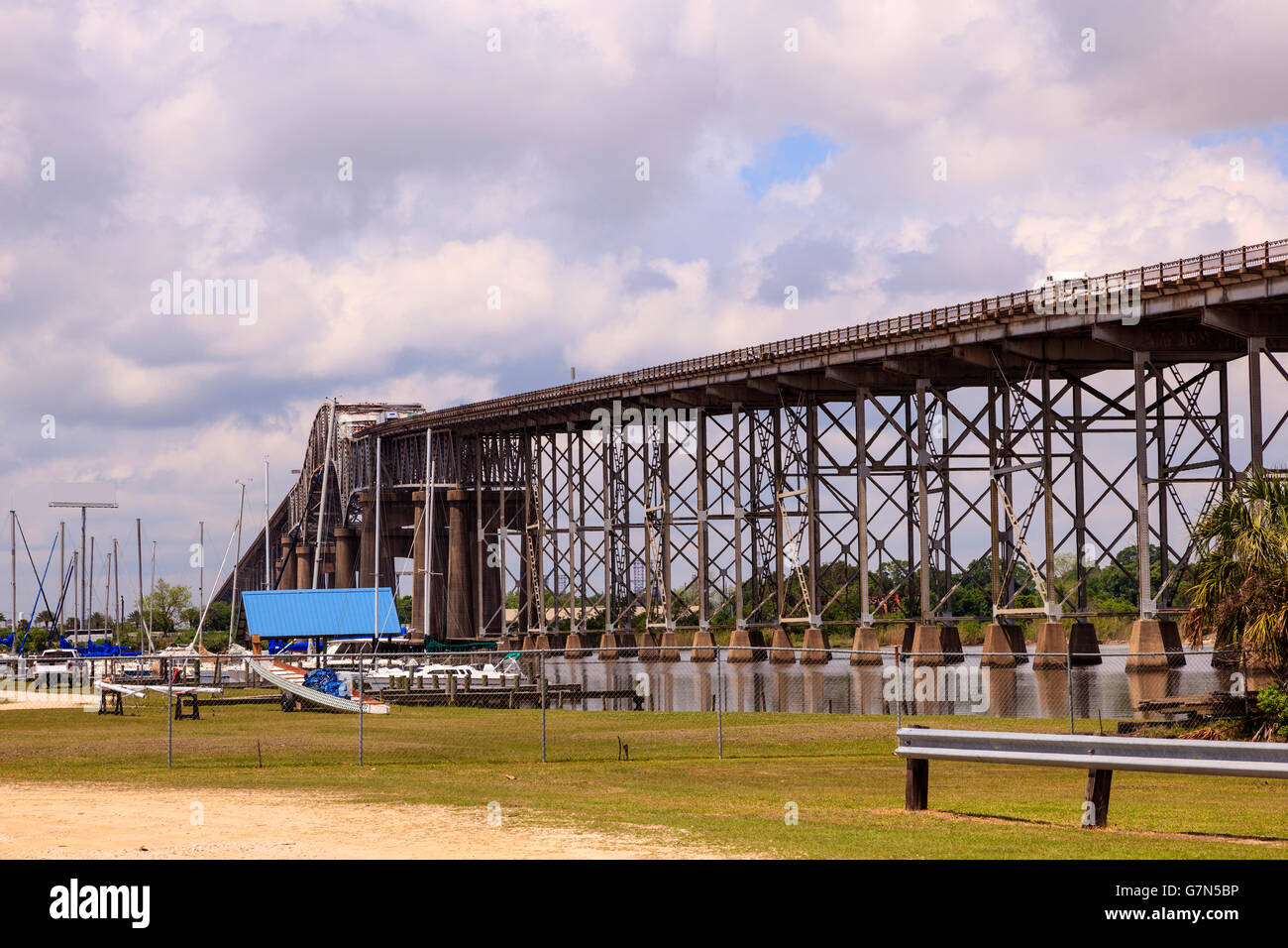 The Calcasieu River Bridge in Westlake, USA Stock Photo 108030042 Alamy