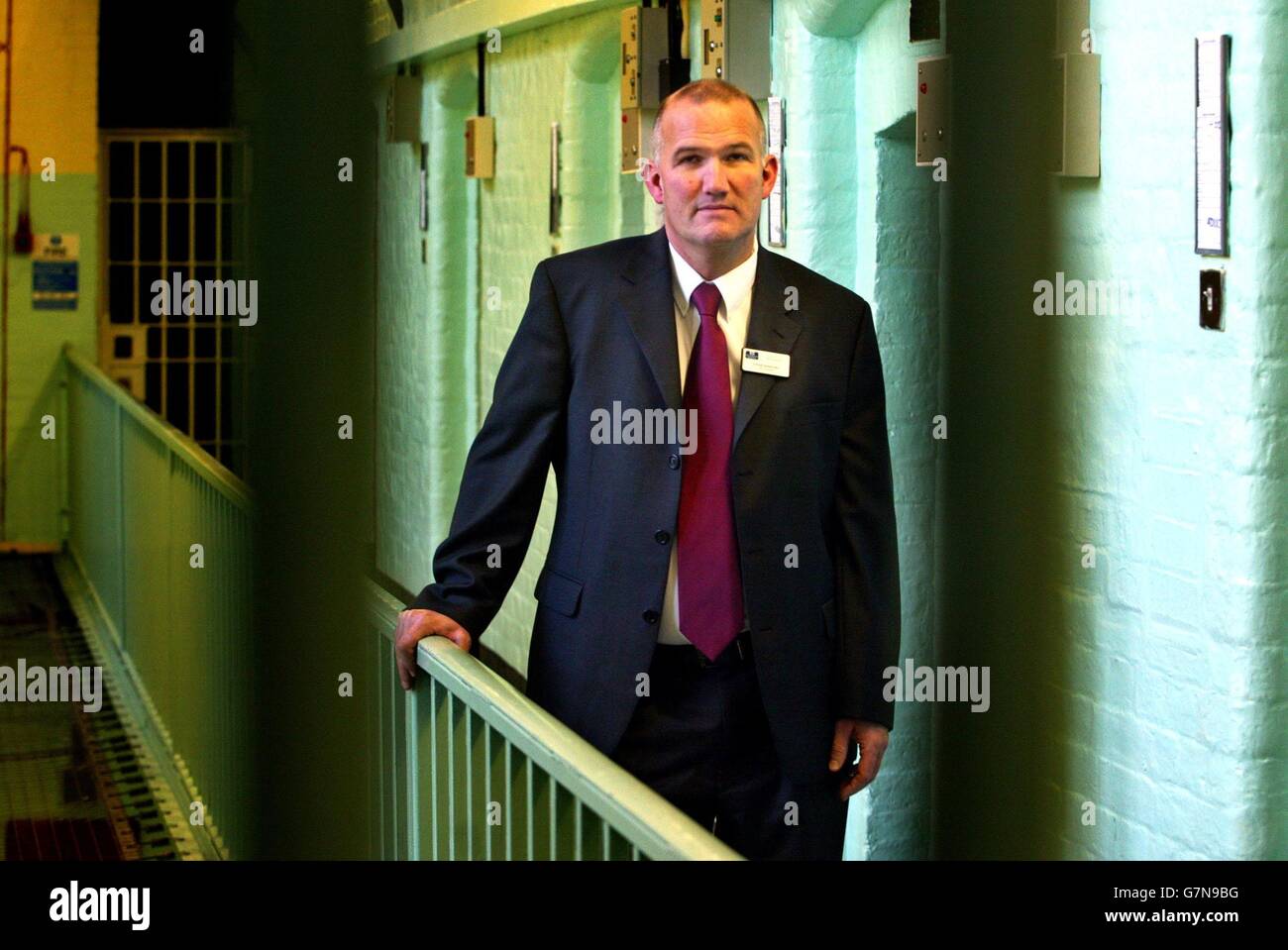 Prison Report Released - Chelmsford Prison. Governor of Chelmsford Prison Steve Rodford stands on the A wing. Stock Photo