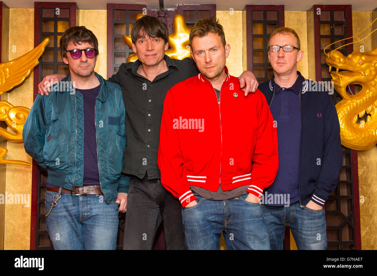Damon albarn and dave rowntree of blur High Resolution Stock ...