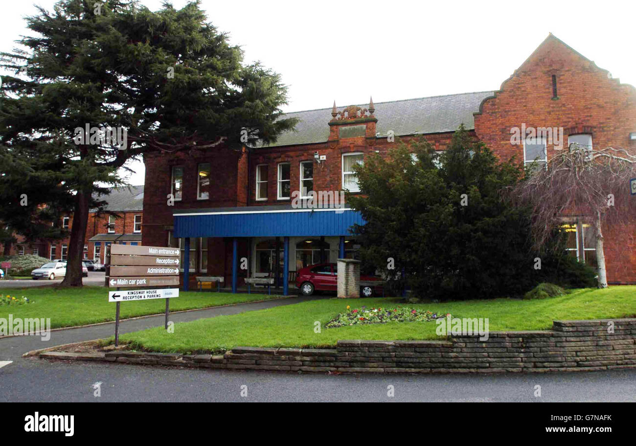 Kingsway Hospital main entrance in Derby. An inquest began into