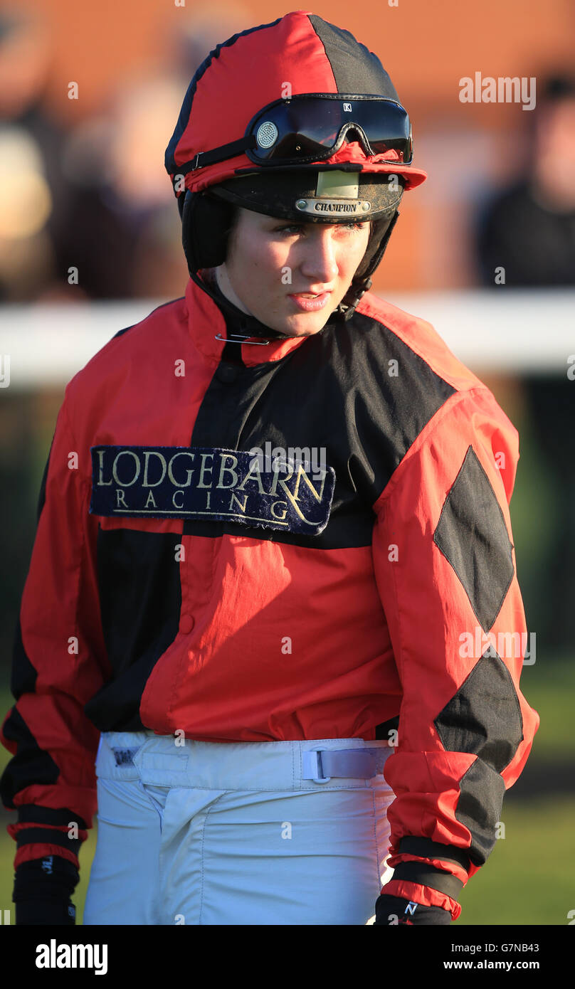 Horse Racing BangorOnDee Racecourse. Jockey Gina Andrews at Bangor
