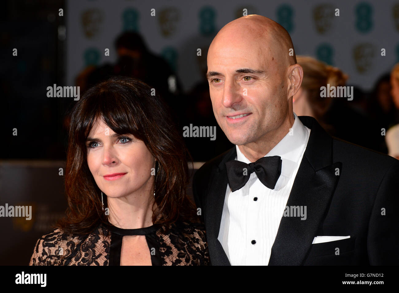 Mark Strong and Liza Marshall attends the EE British Academy Film Awards at the Royal Opera House, Bow Street in London. PRESS ASSOCIATION Photo. Picture date: Sunday February 8, 2015. See PA story SHOWBIZ Bafta. Photo credit should read: Dominic Lipinski/PA Wire Stock Photo