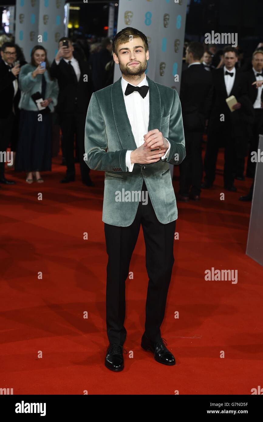 Douglas Booth arriving at The EE British Academy Film Awards 2015, at the Royal Opera House, Bow Street, London. Stock Photo