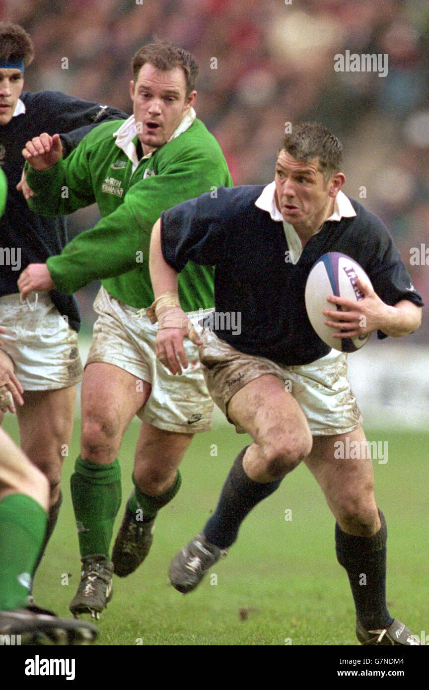 Rugby - Five Nations - Scotland v Ireland. Ian Smith, Scotland Stock ...