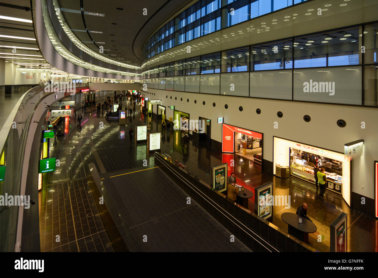 Vienna International Airport : Check- in 3 ( Project name Skylink ), Schwechat, Austria, Niederösterreich, Lower Austria, Donau Stock Photo