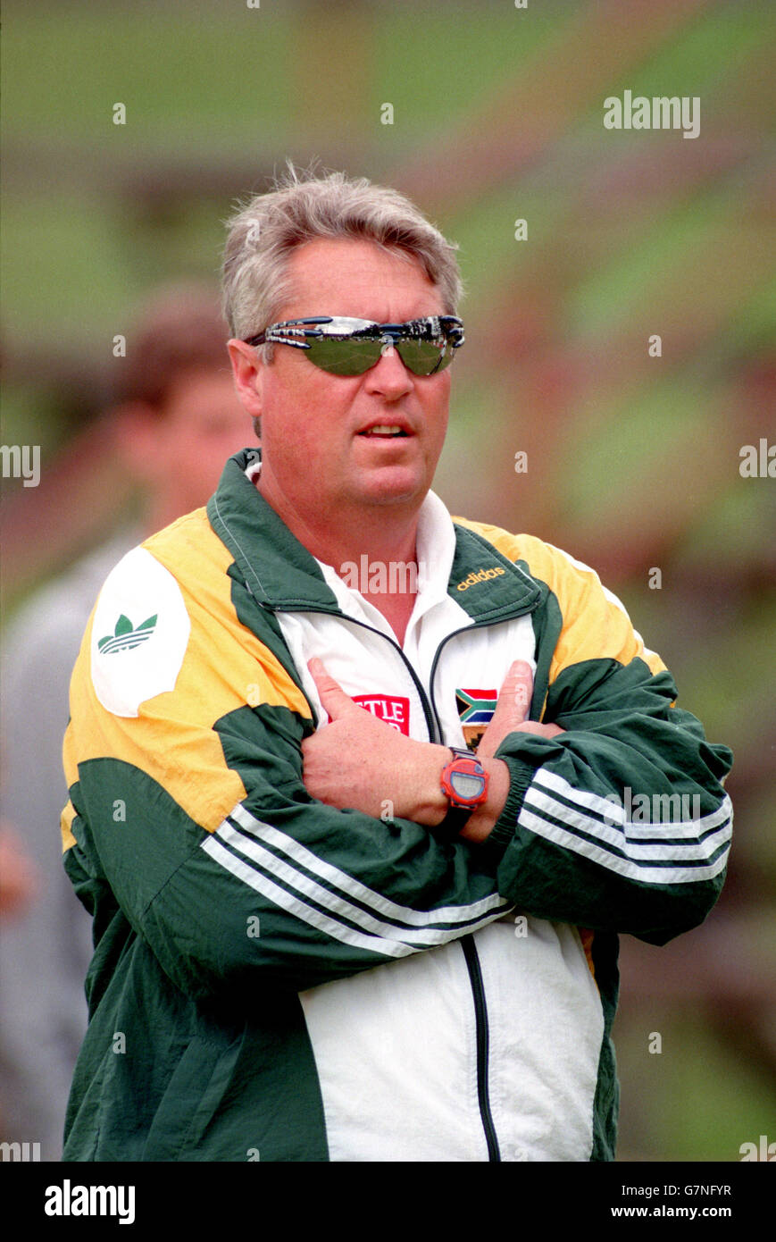 Cricket South Africa training in cricket nets. Bob Woolmer, South