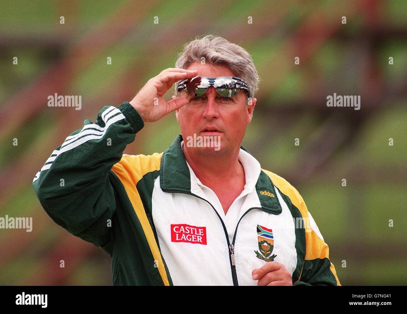 Cricket South Africa training in cricket nets Stock Photo Alamy