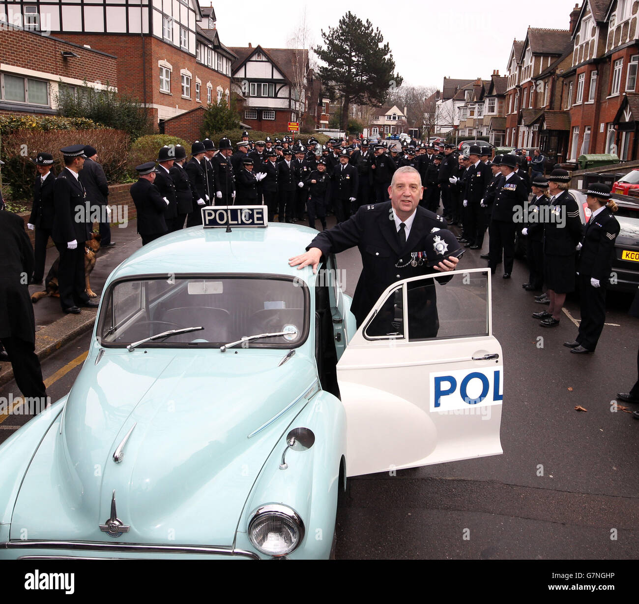 Longest serving officer to retire Stock Photo Alamy