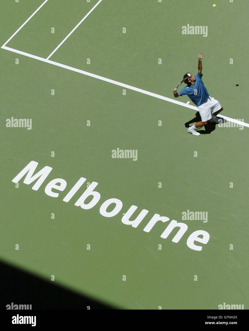 Tennis Australian Open 2005 Men's First Round. Roger Federer of