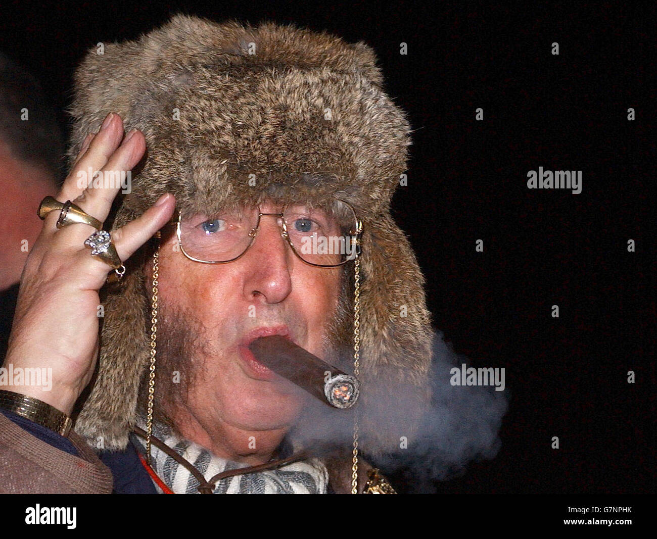 Celebrity Big Brother Final Elstree Studios. John McCririck outside