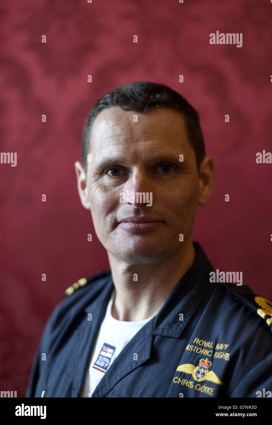 Lieutenant Commander Christopher Torben Gotke of the Royal Navy after he was named as being awarded the Air Force Cross (AFC) during an event at Lancaster House, London where the latest Operational Honours and Awards was announced. Stock Photo