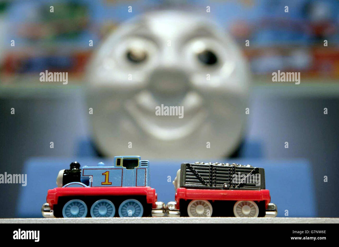 'Take Along Thomas' Thomas the Tank Engine, which was launched (by RC2) to celebrate Thomas the Tank Engine's 60-th anniversary. Stock Photo