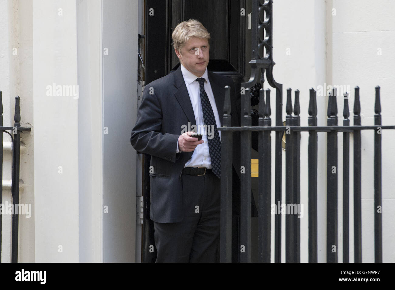 Head of the Number 10 Policy Unit Jo Johnson seen at 11 Downing Street, Westminster, central London. Stock Photo