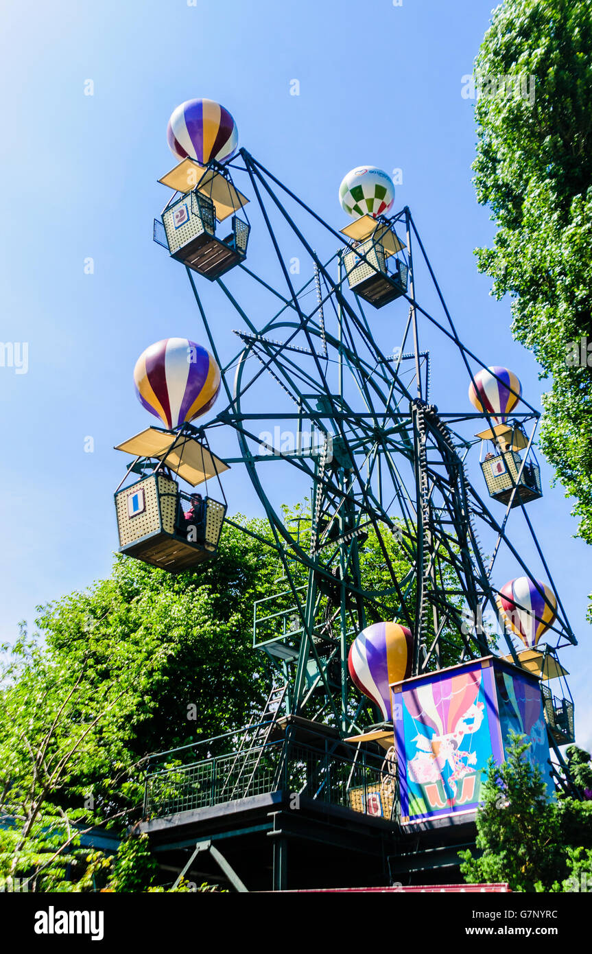Balloon ferris wheel ride at the Tivoli Garden amusement park and Stock