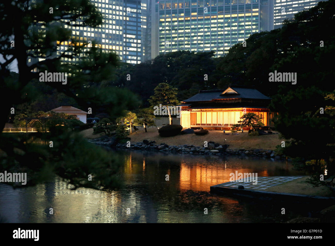 Hama Rikyu gardens in Tokyo where the Duke of Cambridge took part in tea ceremony at a restored