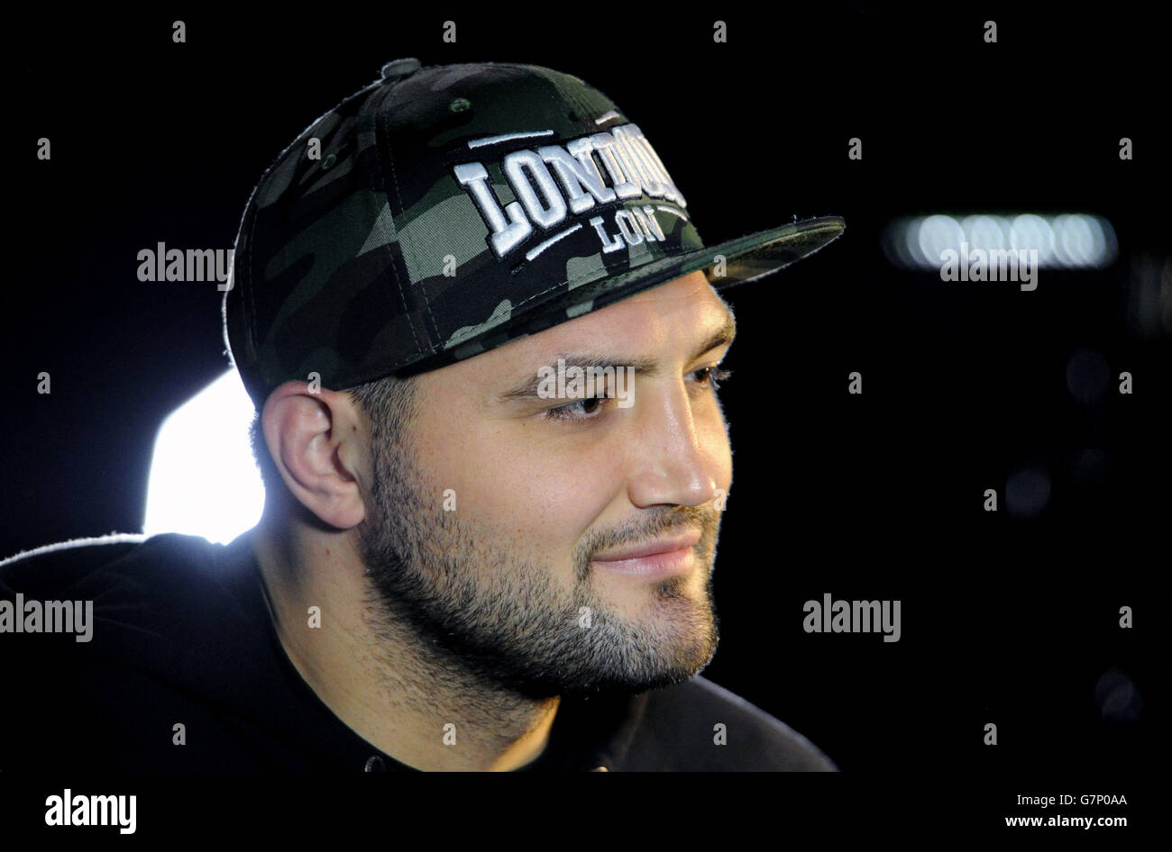 Boxing - Tyson Fury and Christian Hammer Head to Head - The O2. Christian Hammer during the head to head press conference at The O2, London. Stock Photo