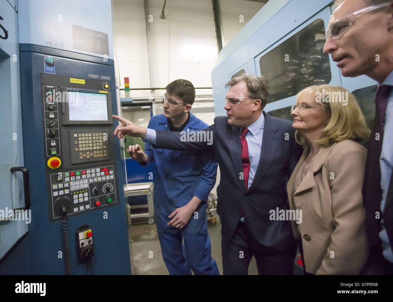 Labour visit to Walker Precision Engineering Stock Photo Alamy