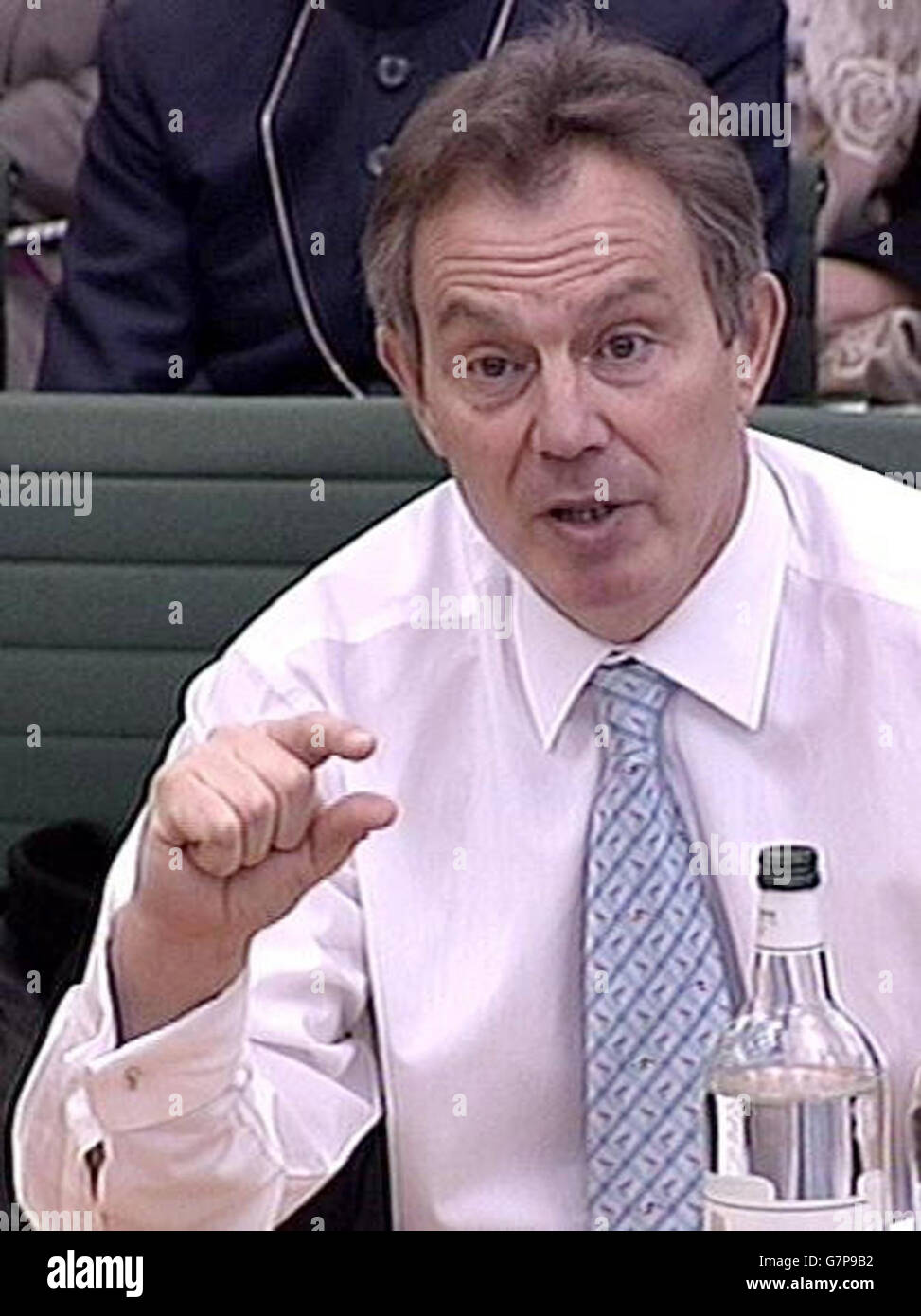 Britain's Prime Minister Tony Blair giving evidence, to the House of