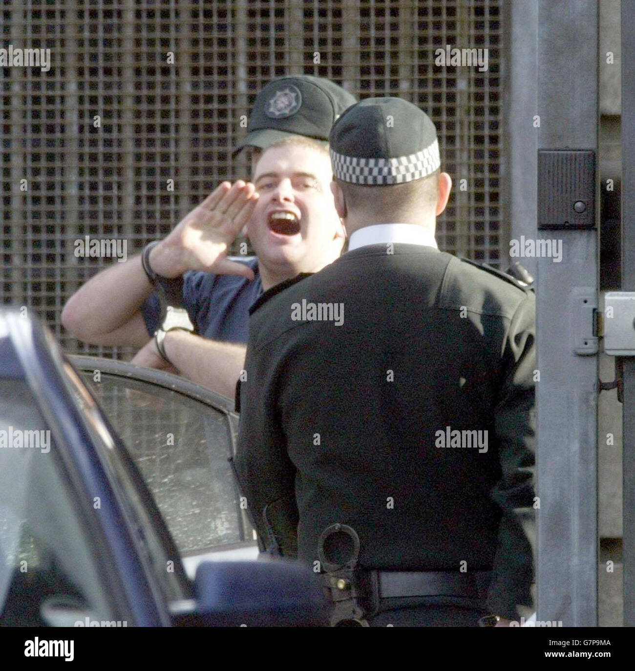 Firebomb Trial - Ballymena Court Stock Photo