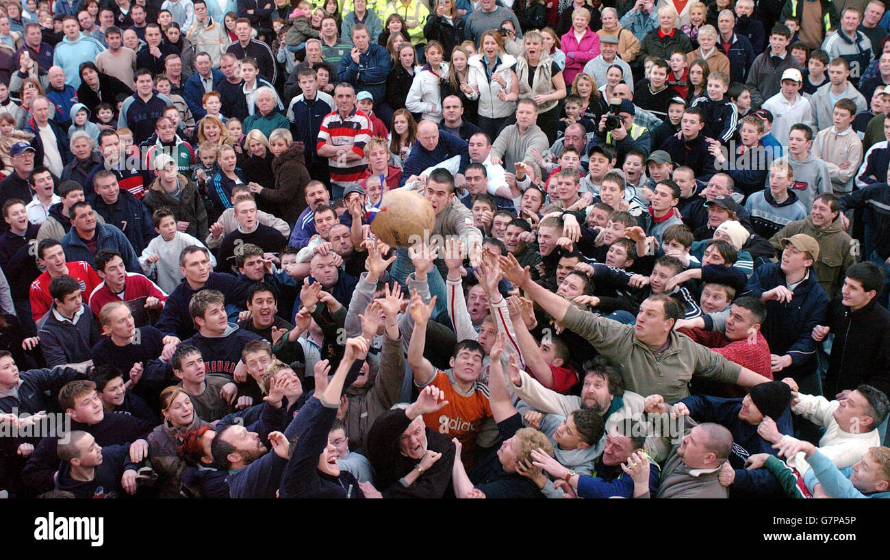 806th Annual Atherstone Ball Game - Warwickshire Stock Photo