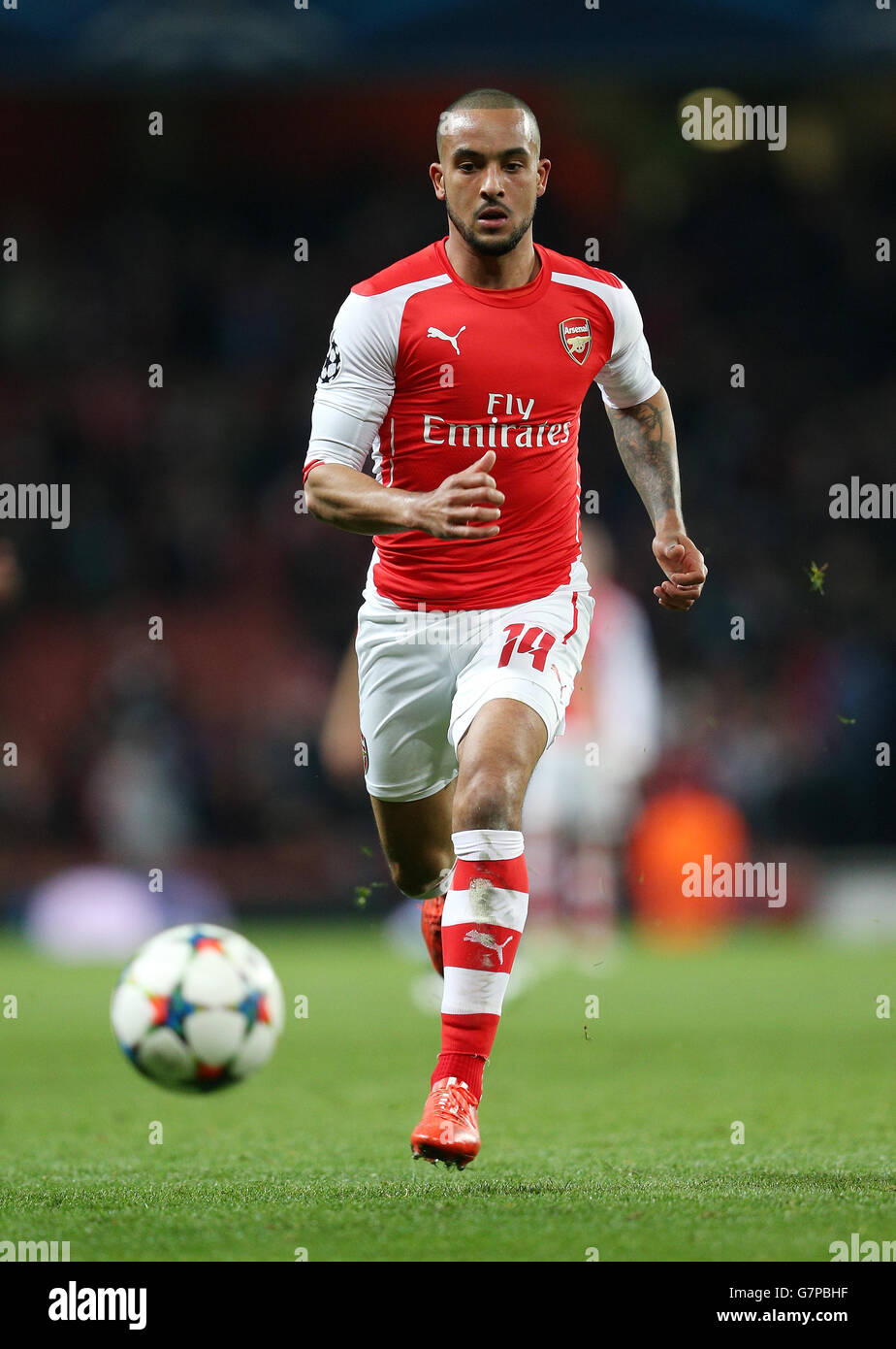 Soccer - UEFA Champions League - Round of 16 - First Leg - Arsenal v Monaco - Emirates Stadium Stock Photo