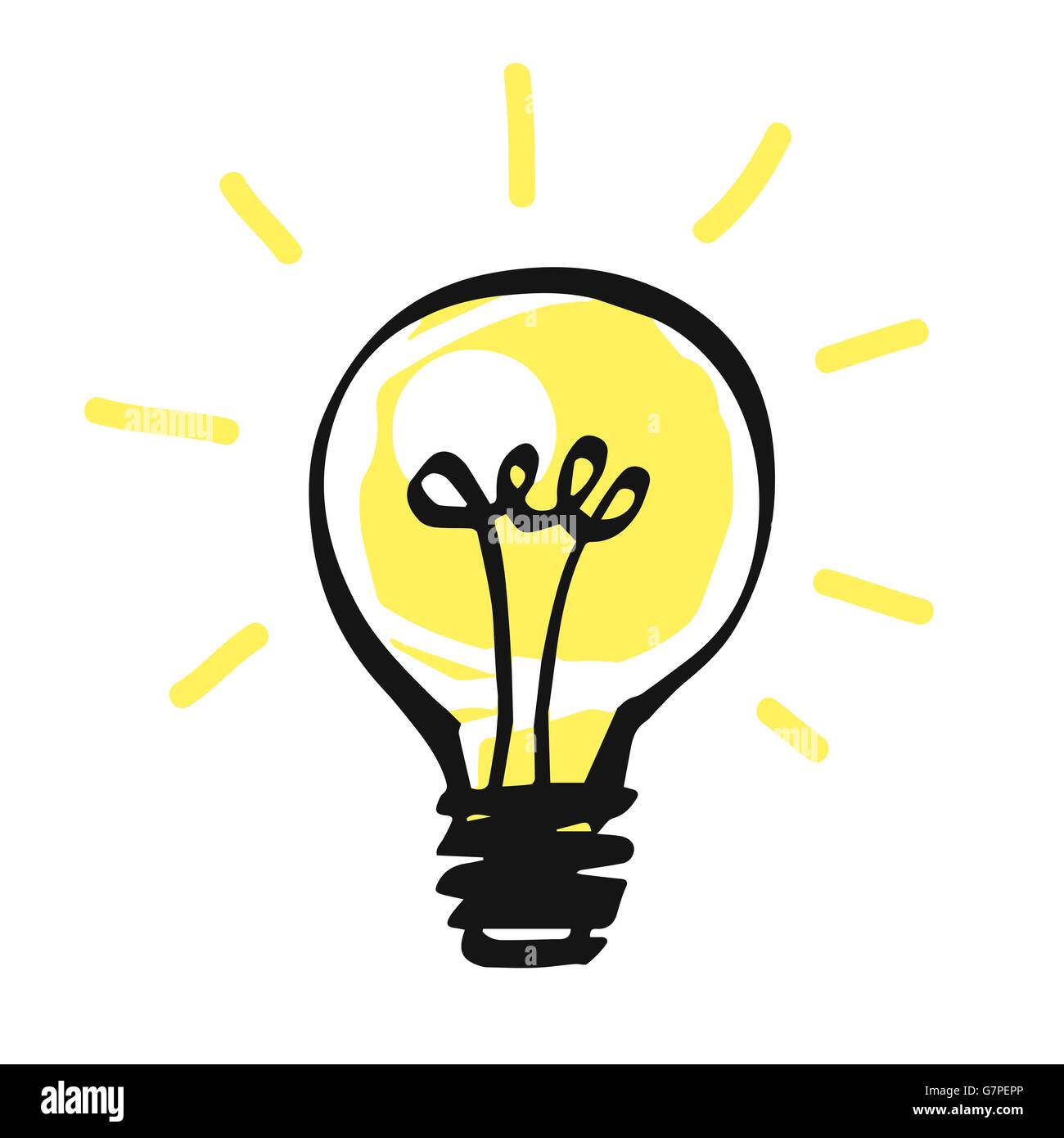 Vector light bulb icon, idea concept Stock Vector Image & Art - Alamy