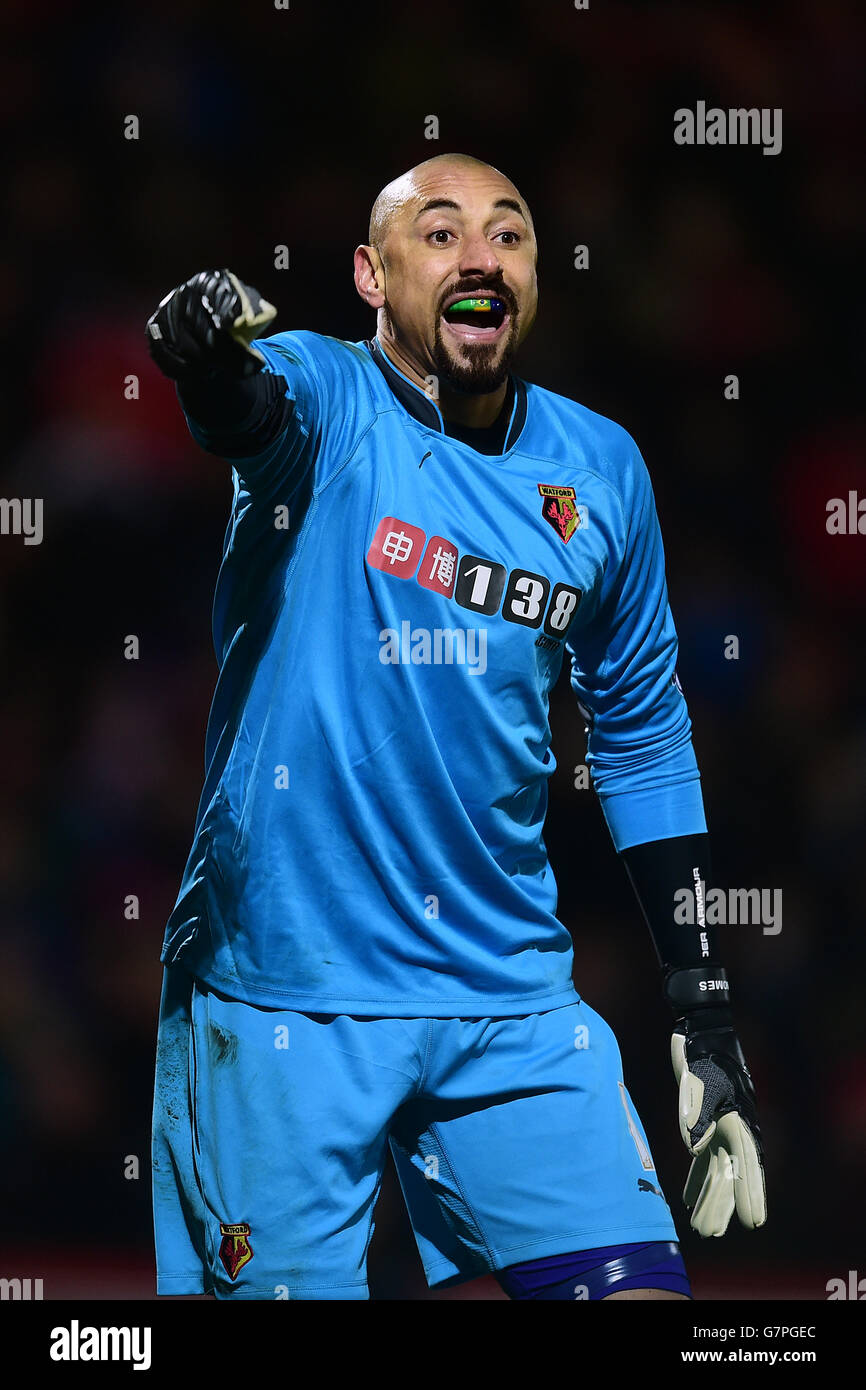 Soccer - Sky Bet Championship - AFC Bournemouth v Watford - Dean Court. Watford goalkeeper Heurelho Gomes Stock Photo