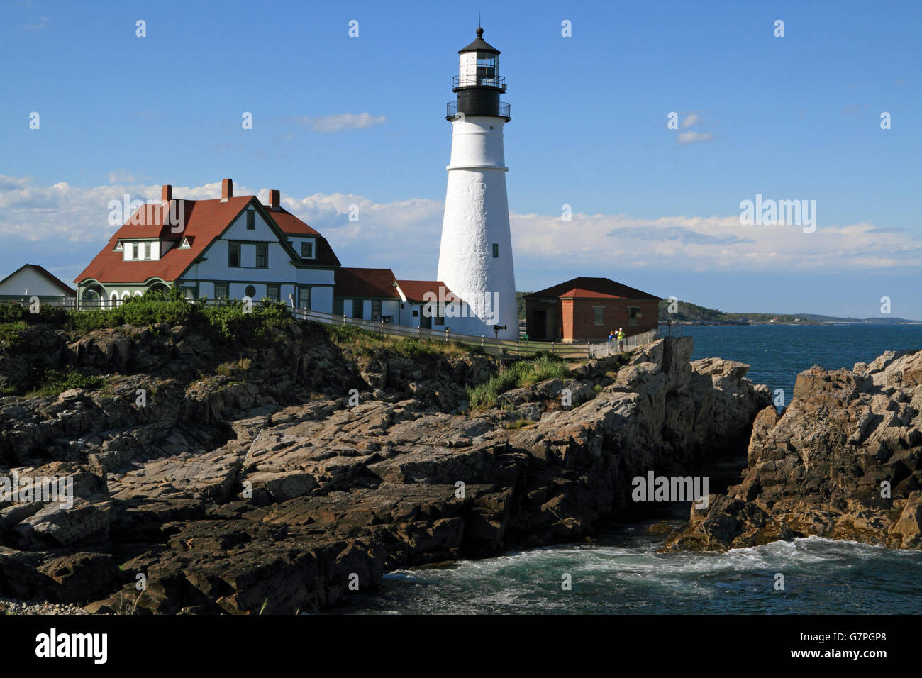 Portland Head Light, Cape Elizabeth, Maine, USA Stock Photo