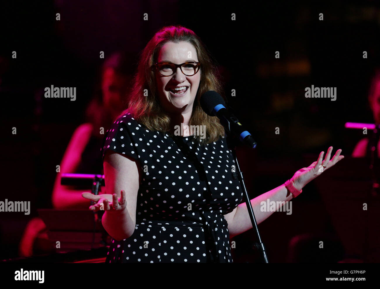 Sarah Millican onstage during Sandi Toksvig's Mirth Control show, as ...