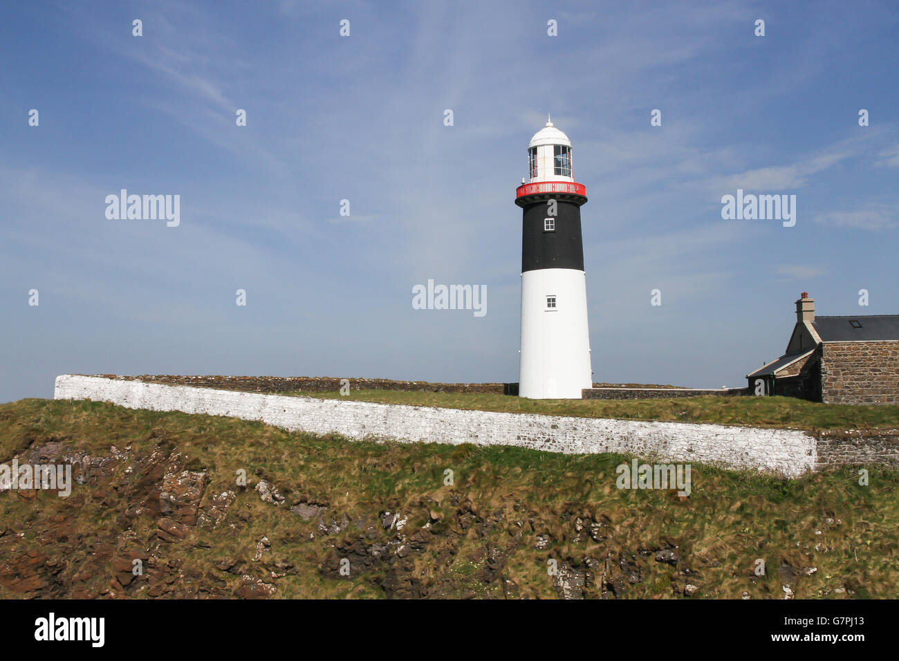 The East Lighthouse  on Rathlin Island, County Antrim, Northern Ireland. Stock Photo
