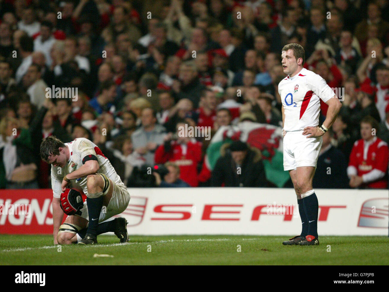 Rugby Union - RBS 6 Nations Championship 2005 - Wales v England - Millennium Stadium Stock Photo