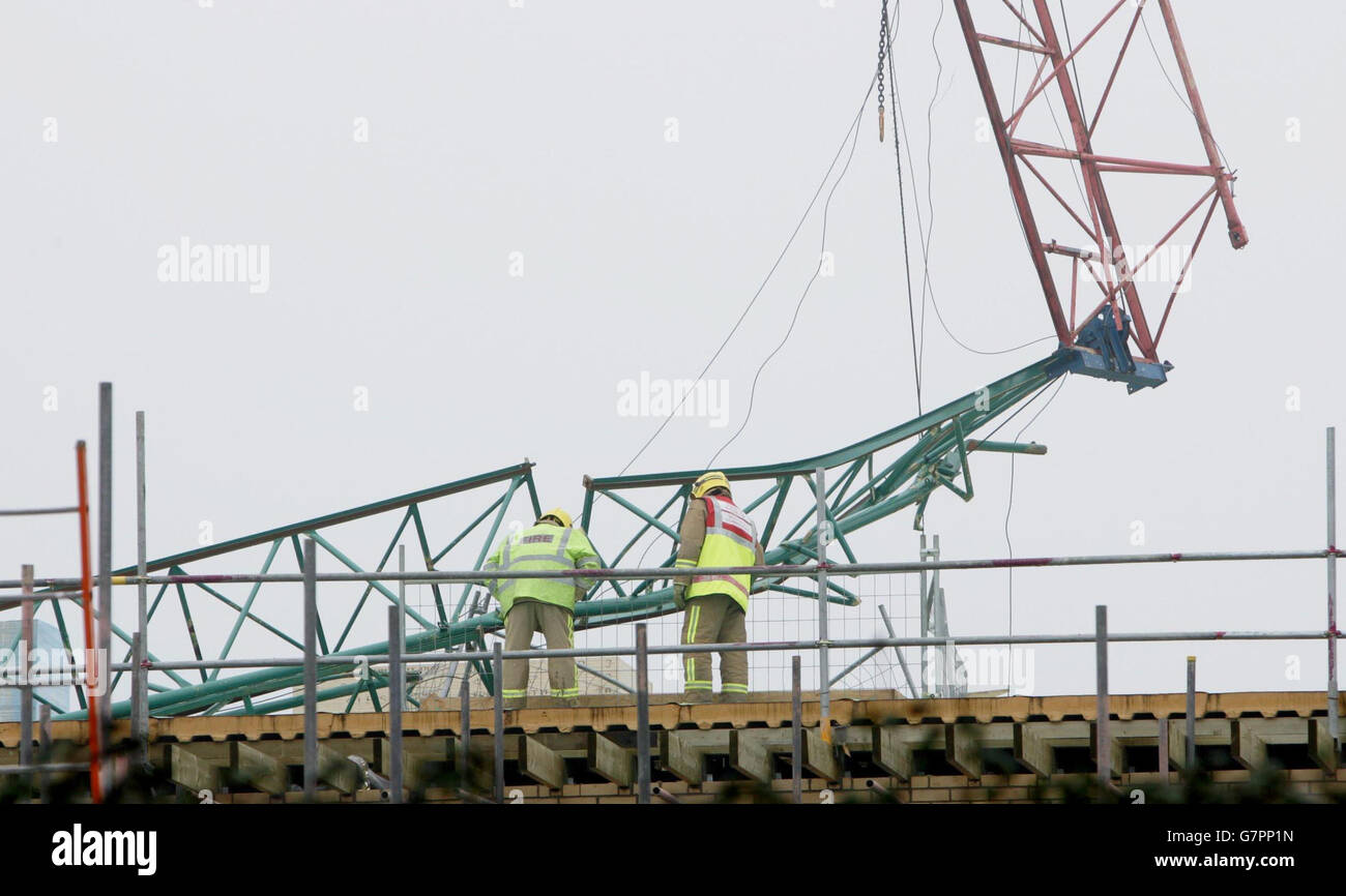 Crane Collapse Stock Photo Alamy