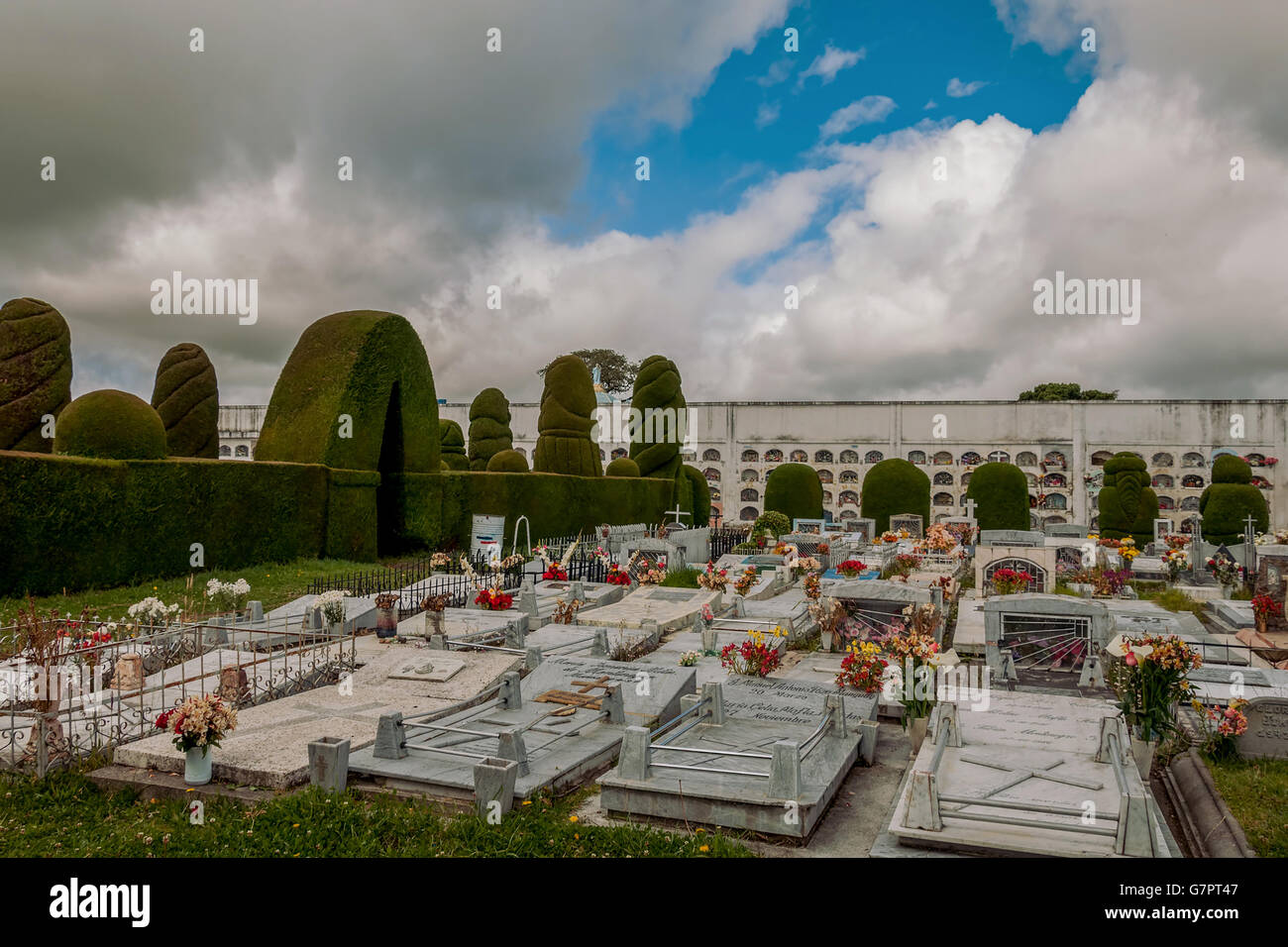 Tulcan, Ecuador  - 10 julio 2011: The Cemetery Of Tulcan Was Founded In 1932 To Replace The Old Cemetery, Ecuador, South America Stock Photo