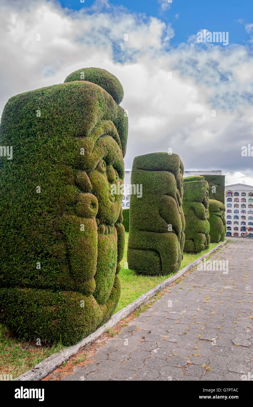 Tulcan Is The Capital Of The Province Of Carchi Known For Elaborately Trimmed Cypress Bushes Inspired More Than 300 Figures Stock Photo