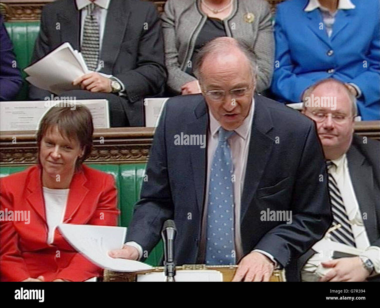 Prime Minister's Questions - House of Commons. Conservative Party leader Michael Howard. Stock Photo