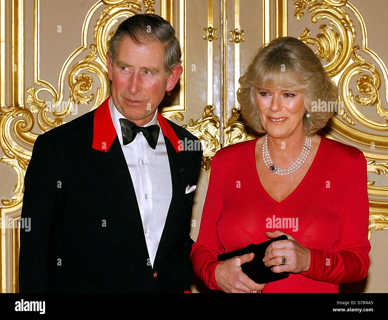 The Prince of Wales and his fiance Camilla Parker Bowles in the grand ...
