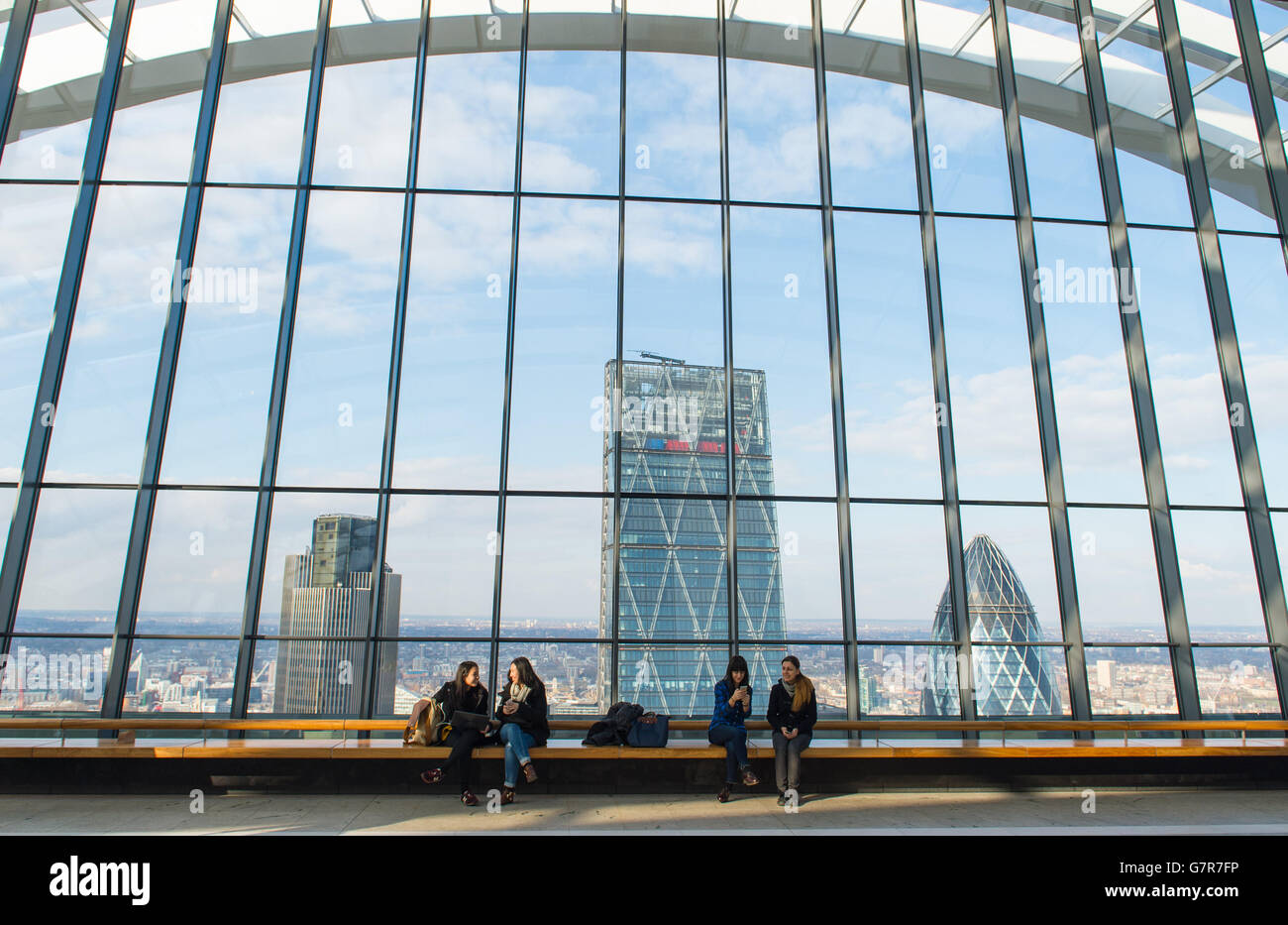 General view of the Sky Garden at 20 Fenchurch Street, also known as ...
